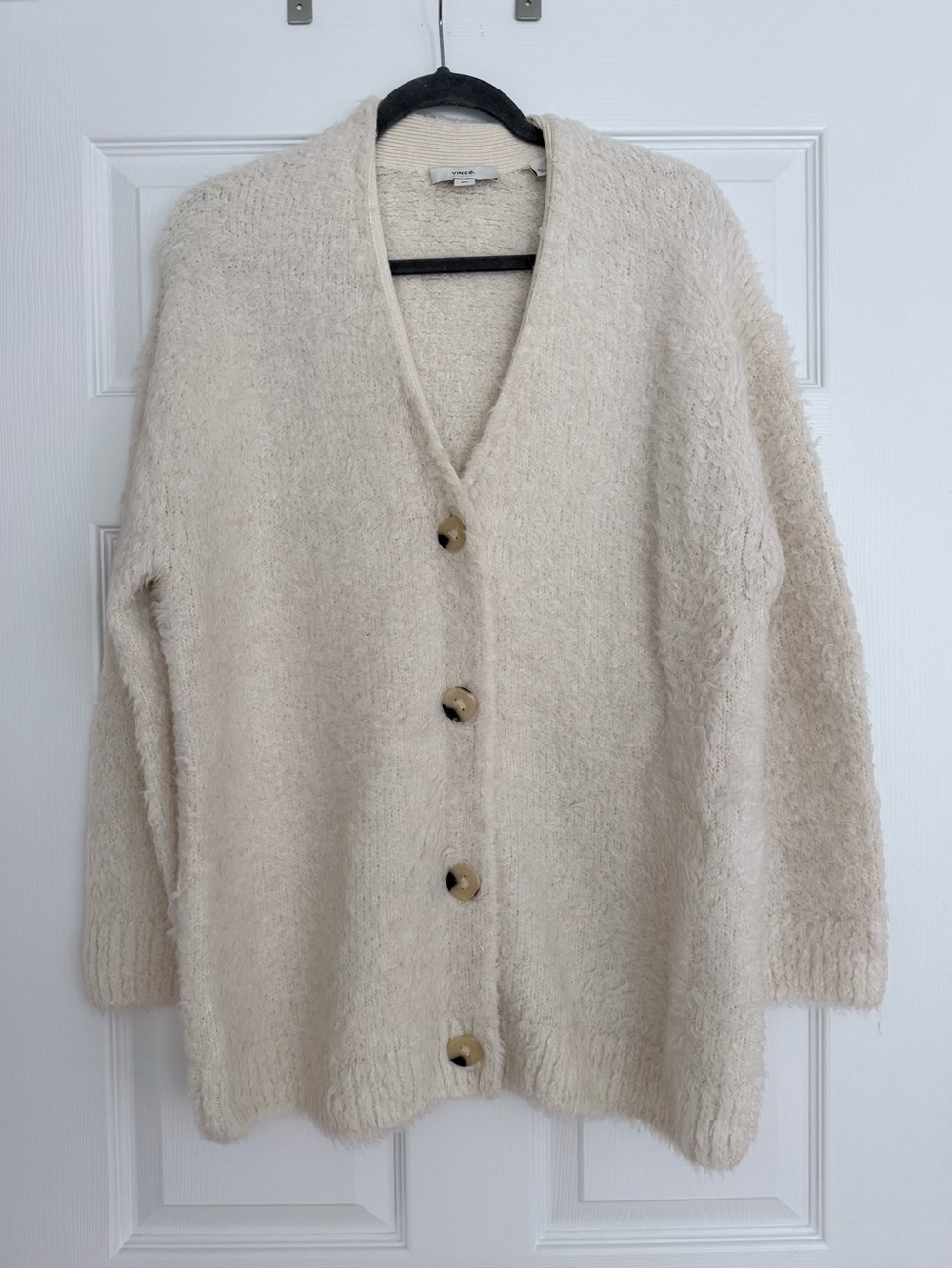 Vince Oversized Teddy Alpaca Wool Cardigan (M)